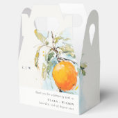 ボホ抽象芸術スケッチオレンジ庭園の結婚式 フェイバーボックス (オープン)