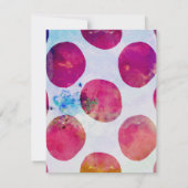 ボホ抽象芸術ピンク水彩ブライダルシャワー 出欠カード (裏面)