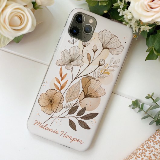 ボホ抽象芸術フローラモノグラム Case-Mate iPhoneケース