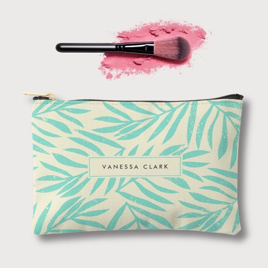 ボホ抽象芸術ブグランジルーパ葉ーム アクセサリーポーチ