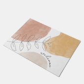 ボホ抽象芸術モダンアートドアマット ドアマット (アングル)