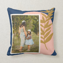 ボホ抽象芸術モダンボタニカルブルーカスタム写真