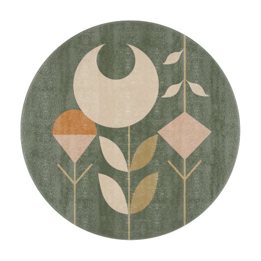 ボホ抽象芸術リリー カッティングボード (正面)