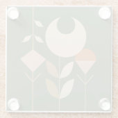 ボホ抽象芸術リリー ガラスコースター (裏面)