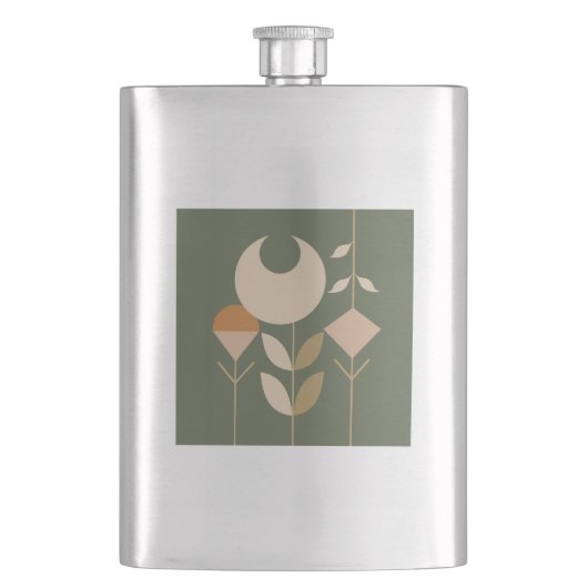 ボホ抽象芸術リリー フラスク (正面)