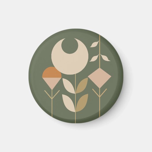 ボホ抽象芸術リリー マグネット (正面)