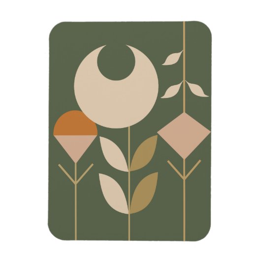 ボホ抽象芸術リリー マグネット (縦)