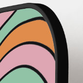 ボホ抽象芸術レトロ パーソナライズされた ピックルボールラケット (左詳細)