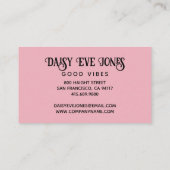 ボホ抽象芸術レトロ 名刺 (裏面)