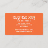 ボホ抽象芸術レトロ 名刺 (裏面)