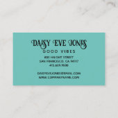 ボホ抽象芸術レトロ 名刺 (裏面)