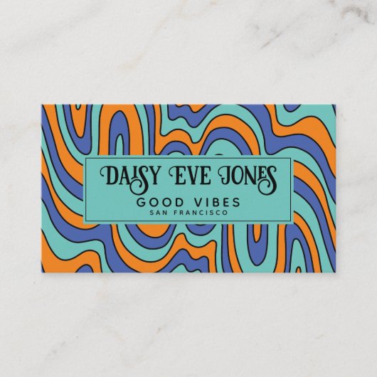 ボホ抽象芸術レトロ 名刺 (正面)