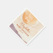 ボホ抽象芸術砂漠と太陽の赤ちゃんシャワー スタンダードカクテルナプキン (角)