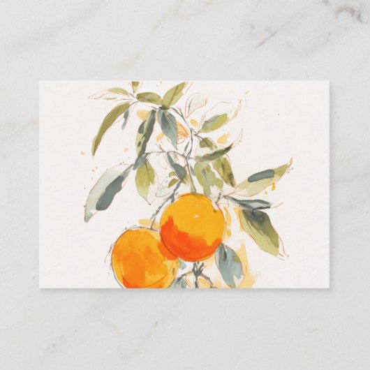 ボホ抽象芸術結婚オレンジの願い井戸 エンクロージャーカード (裏面)