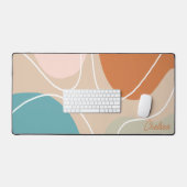ボホ抽象芸術美学名前をカスタムするデスクマット デスクマット (キーボード&マウス)