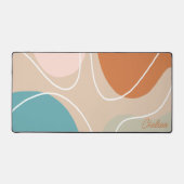 ボホ抽象芸術美学名前をカスタムするデスクマット デスクマット (正面)