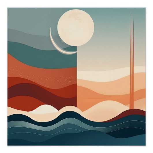 ボホ抽象芸術 ポスター (正面)