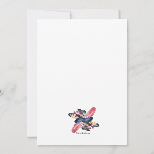 ボホ招待状 招待状 (裏面)