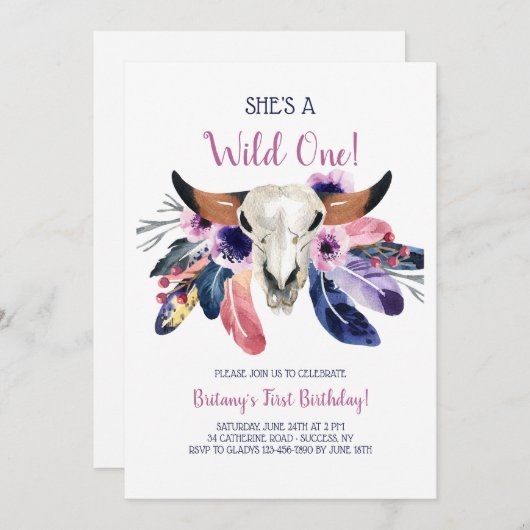 ボホ招待状 招待状 (正面/裏面)