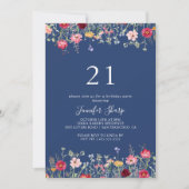 ボホ数々のカラー野草第21回誕生日パーティー 招待状 (正面)