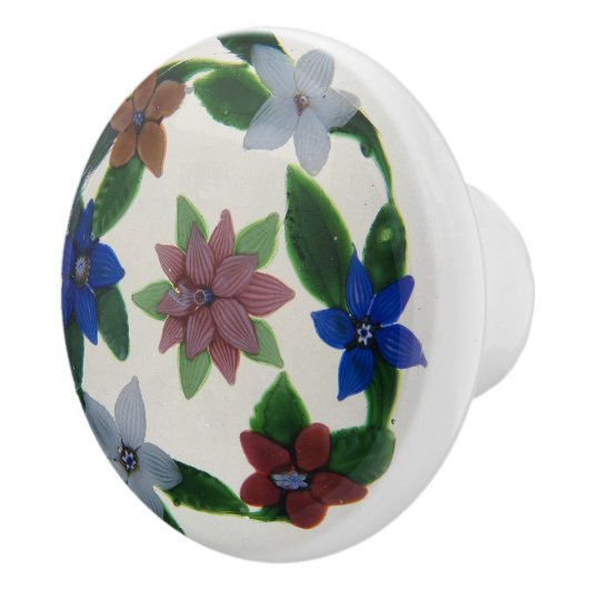ボホ数々の色の花のビクトリアン模様 セラミックノブ (右)