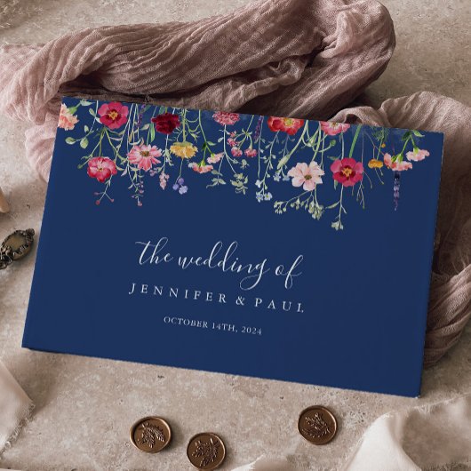 ボホ数々の色の野結婚花 ゲストブック