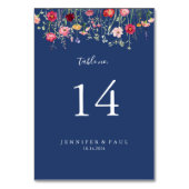 ボホ数々の色の野結婚花 テーブルナンバー (裏面)