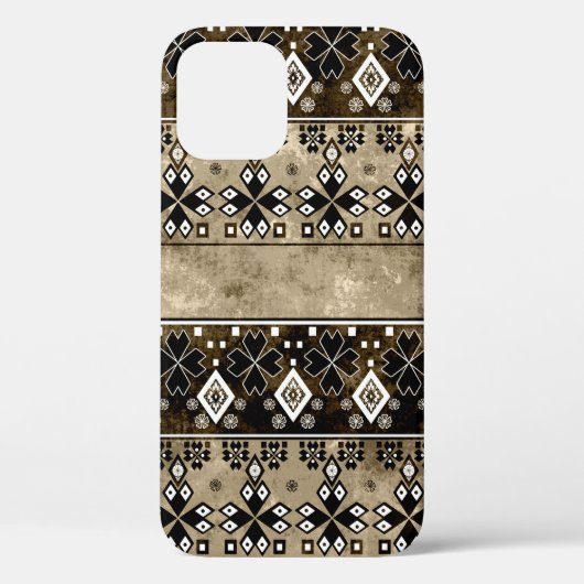 ボホ族のグランジ様式。部族の古いアートプリント。 Case-Mate iPhoneケース (裏面)