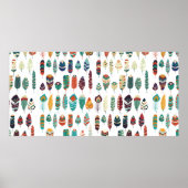 ボホ族のヴィンテージの集まり民族手描き ポスター (正面)