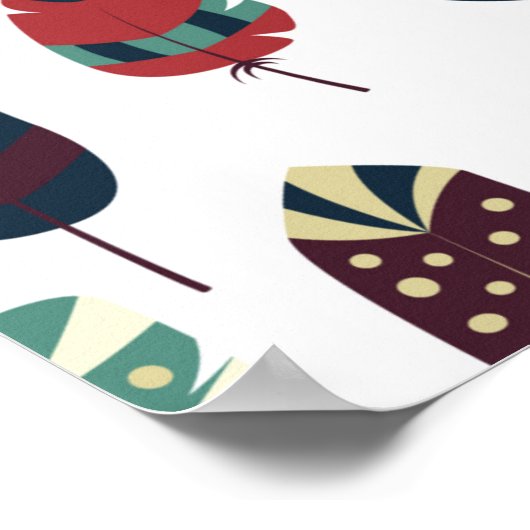 ボホ族のヴィンテージの集まり民族手描き ポスター (角)