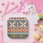 ボホ族の幾何学模様の南西アステカ部 ペーパープレート (パーティー)