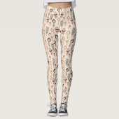 ボホ族の民族カラフルの羽鮮やか毛 レギンス (正面)