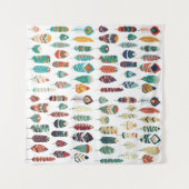 ボホ族の民族ヴィンテージ集 タペストリー (正面(横))