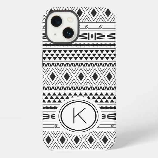 ボホ族アステカ模様 iPhoneケース (裏面)
