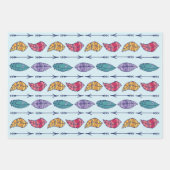 ボホ族パターン ラッピングペーパーシート (正面)