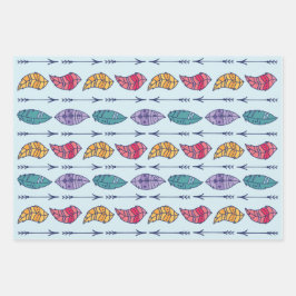 ボホ族パターン ラッピングペーパーシート