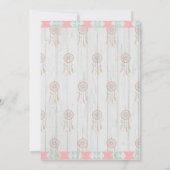 ボホ族素朴の4人が4歳の誕生日 招待状 (裏面)