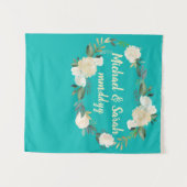 ボホ春の結婚式披露宴フォトブース背景 タペストリー (正面(横))