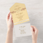 ボホ春の結婚式 オールインワン招待状 (貼ってはがせる)