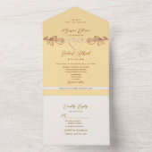 ボホ春の結婚式 オールインワン招待状 (内側)