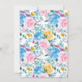 ボホ春の花と金ゴールドブンニースイースターブランチ 招待状 (裏面)