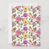 ボホ春の花と金ゴールドブンニースイースターブランチ 招待状 (裏面)