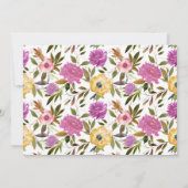 ボホ春の花と金ゴールドブンニースイースターブランチ 招待状 (裏面)