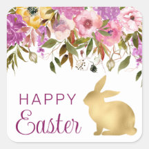 ボホ春の花ズ&金ゴールドブンニーズハッピーイースター