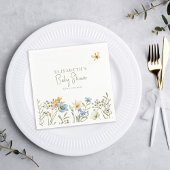 ボホ春フローラパーソナライズされたベビーシャワー スタンダードカクテルナプキン