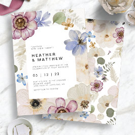 ボホ春フローラ結婚式招待状 招待状