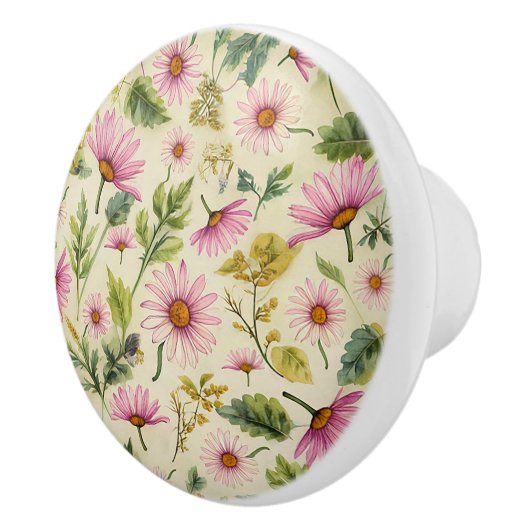 ボホ春フローラ セラミックノブ (右)