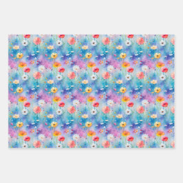ボホ春メドウフローラ ラッピングペーパーシート