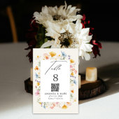 ボホ春ワイルドフラワーズボタニカル庭園の結婚式 テーブルナンバー