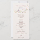 ボホ春ワイルドフラワーフェアヤテール結婚式 プログラム (裏面)